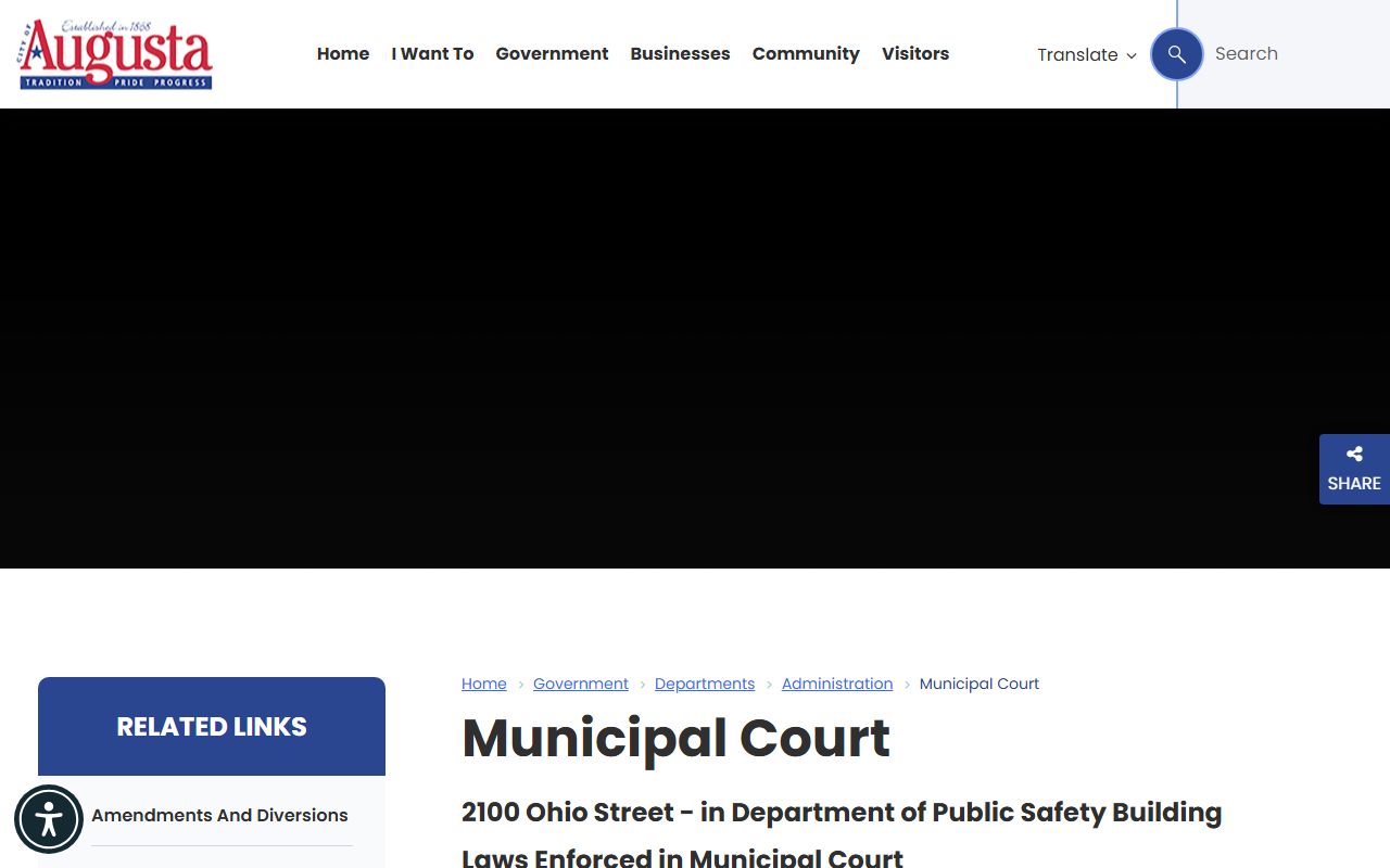 Butler County court dockets Augusta Municipal Court page