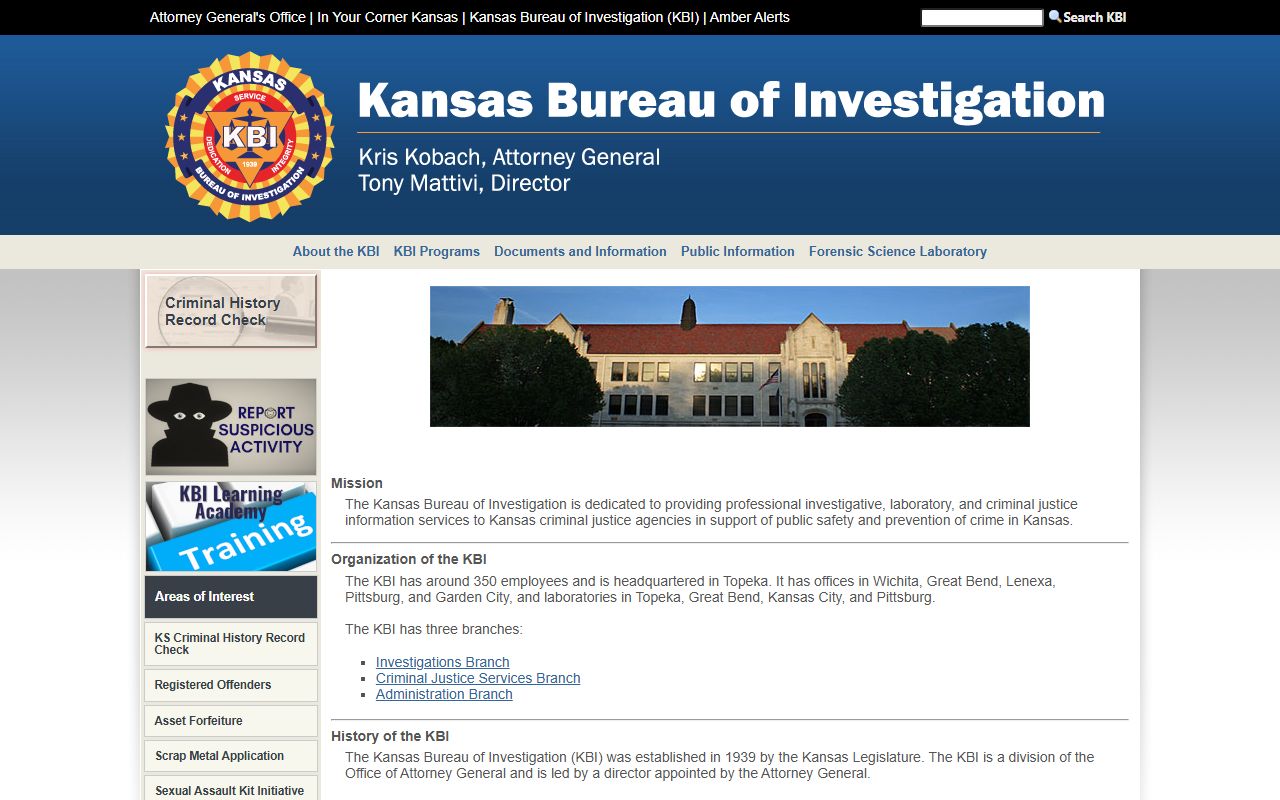 Butler County criminal court records Kansas Bureau of Investigation portal