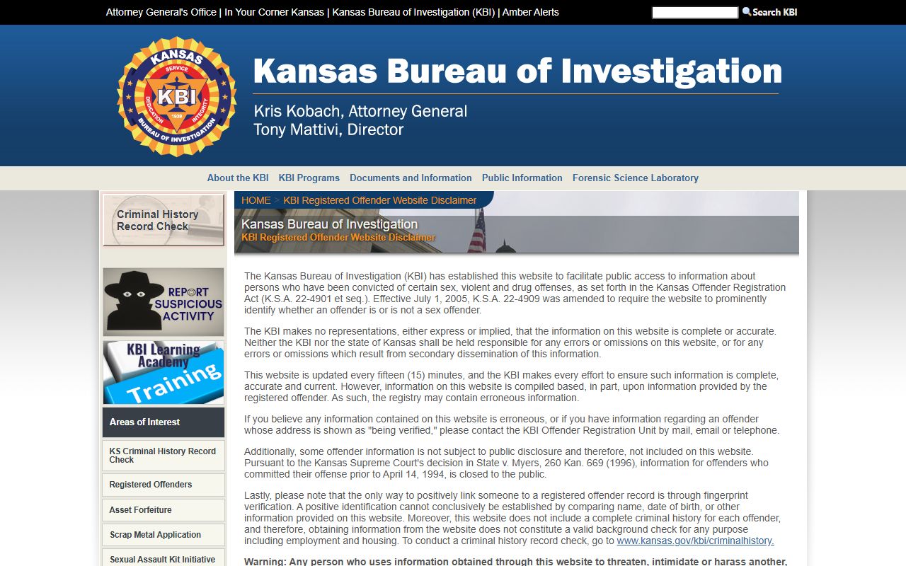 Butler County criminal court records Kansas registered offender search