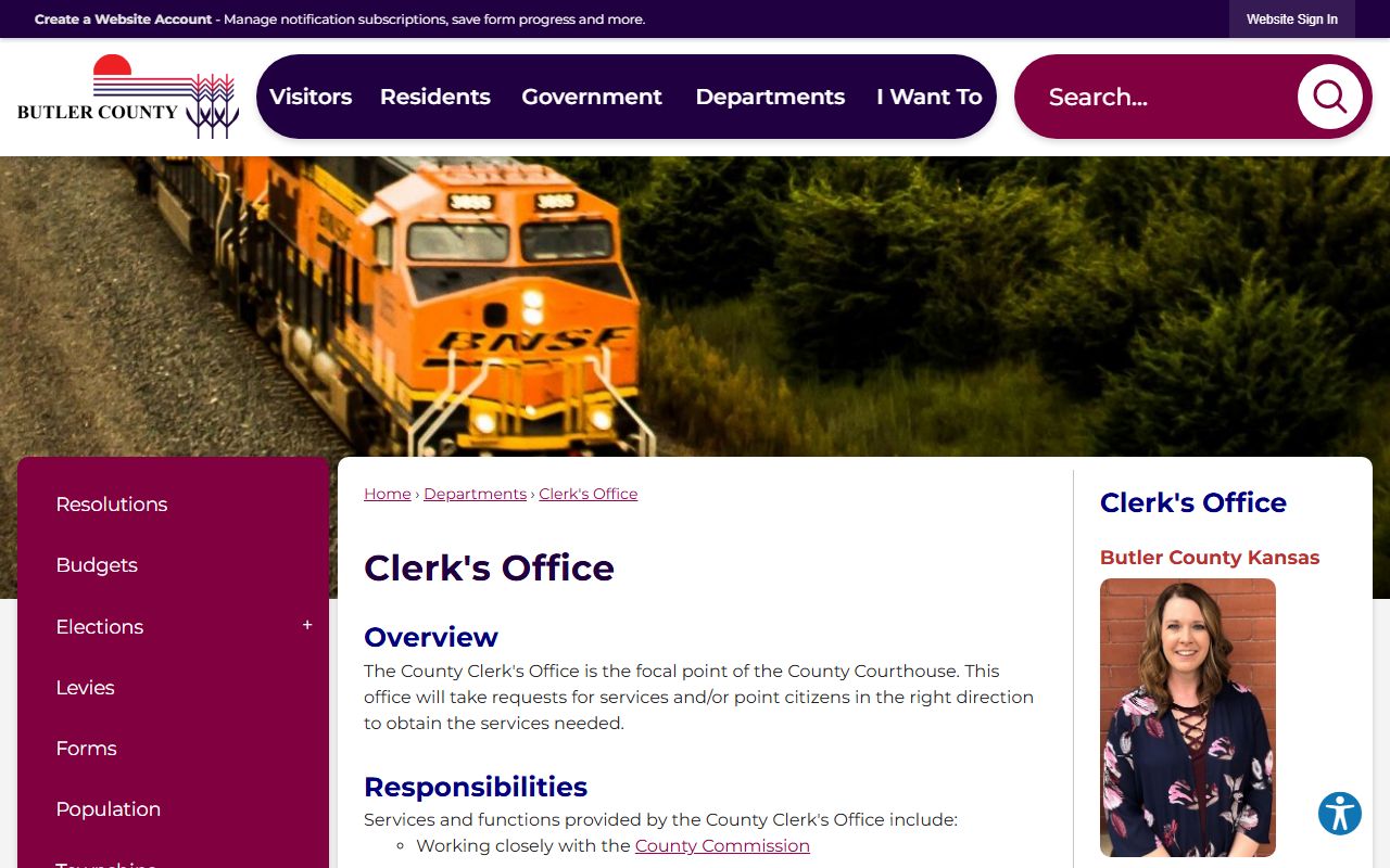 Butler County District Court records and County Clerk office distinction