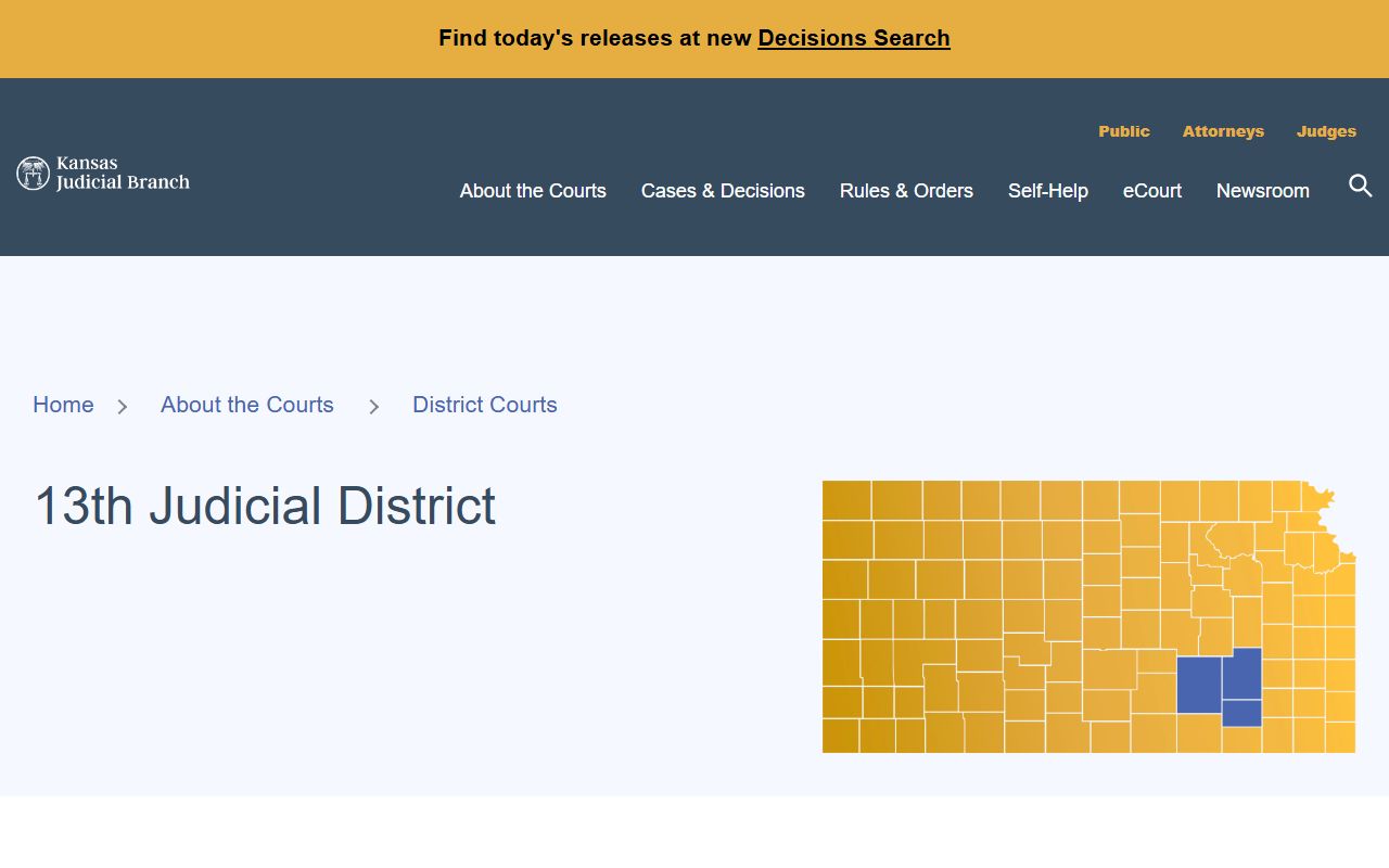 Butler County court records Kansas Judicial Branch district profile