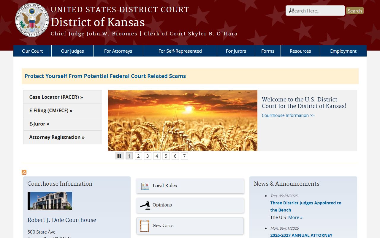 Butler County inmate records District of Kansas federal court source
