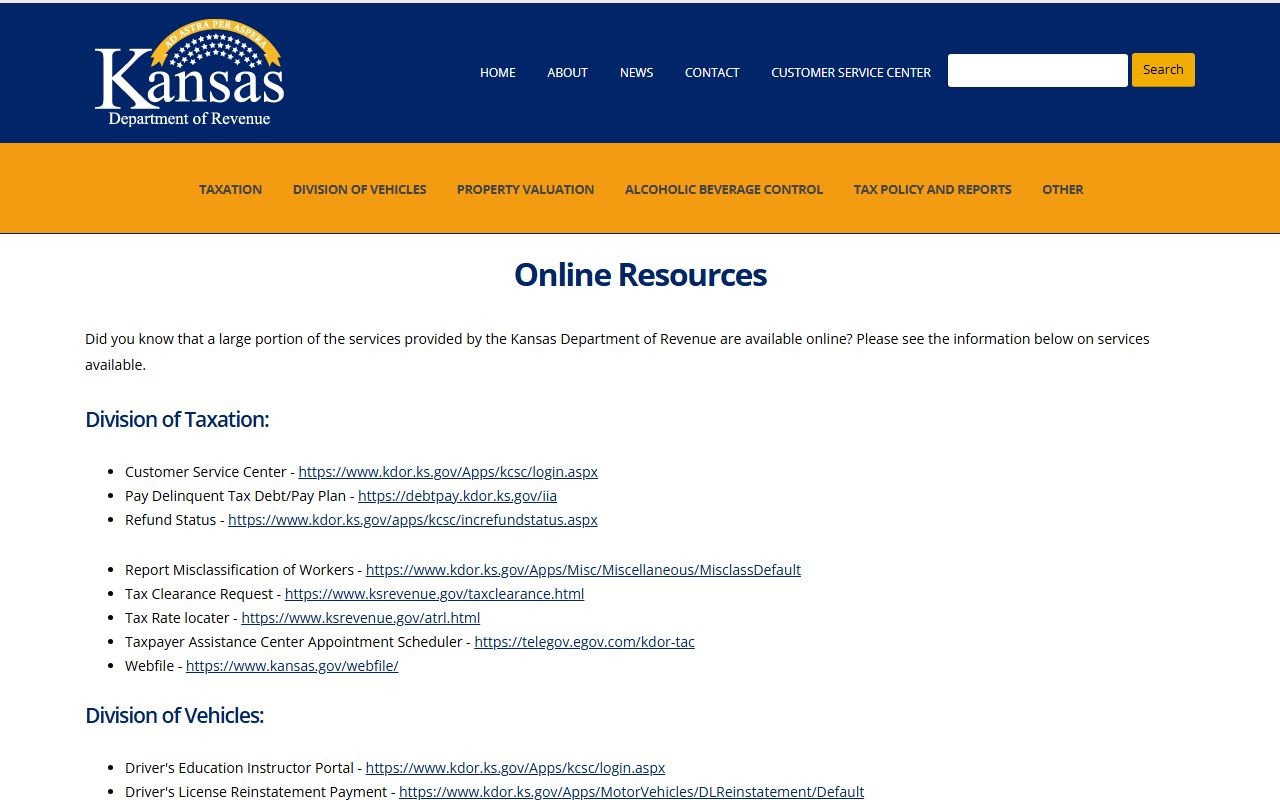 Butler County traffic court records Kansas Department of Revenue online services