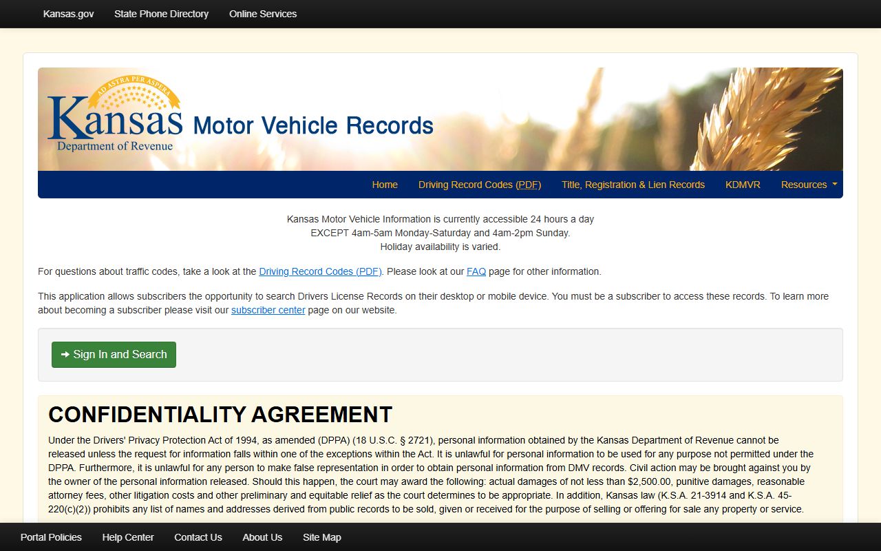 Butler County traffic court records Kansas motor vehicle records portal
