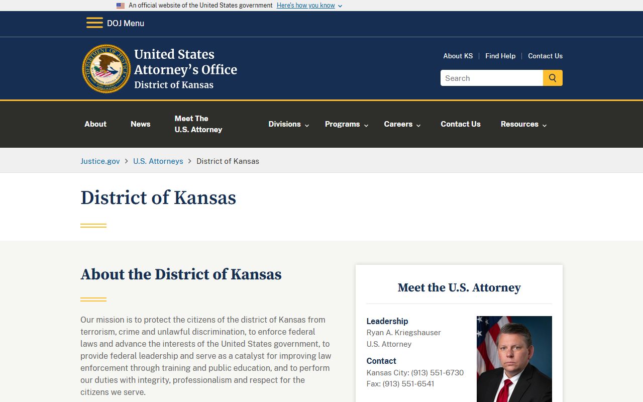 Butler County warrant records U.S. Attorney District of Kansas source